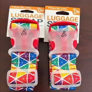Travelon Vibrant Geometric Rainbow 🌈 Luggage Straps